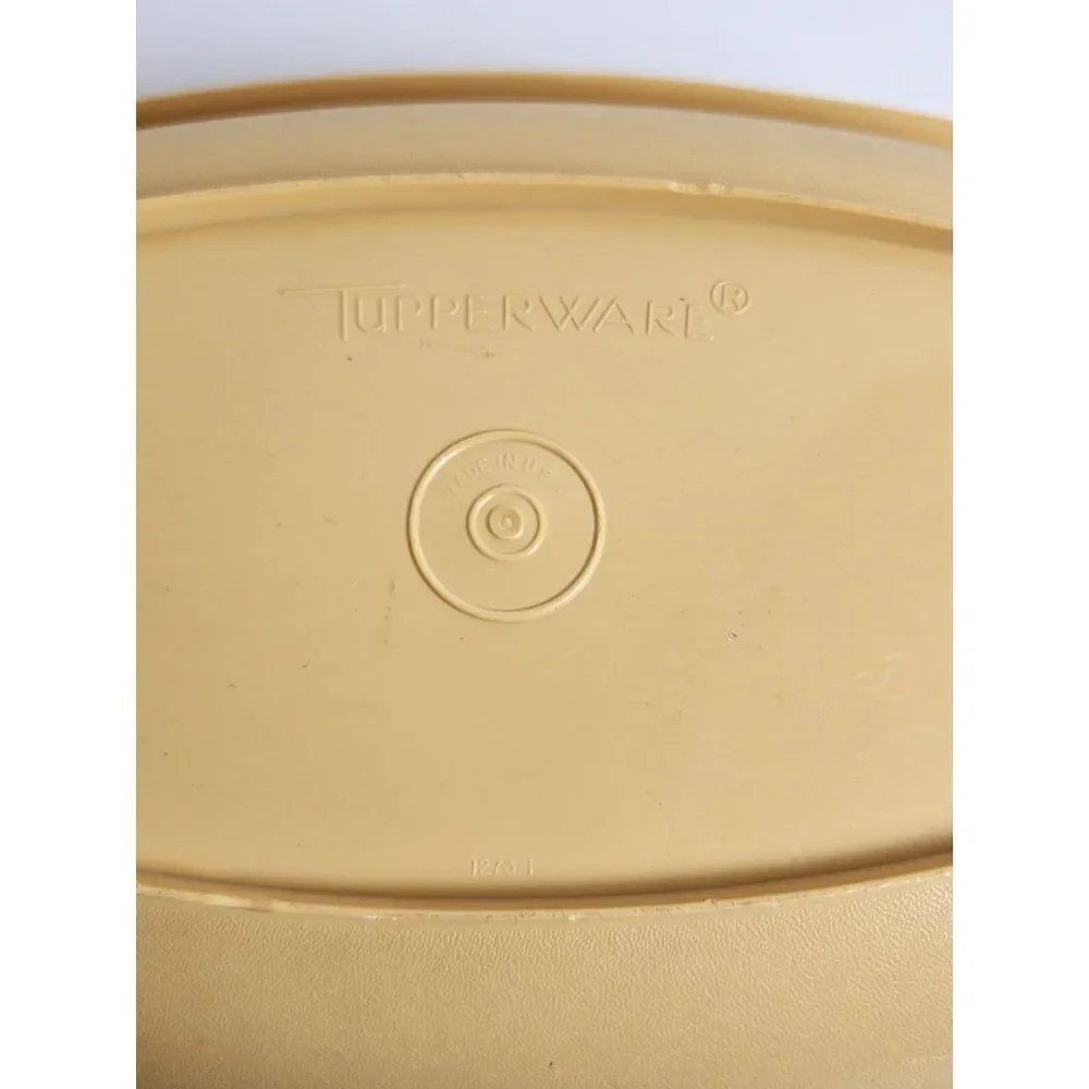 Vintage Harvest Gold Tupperware 2 Piece Steamer